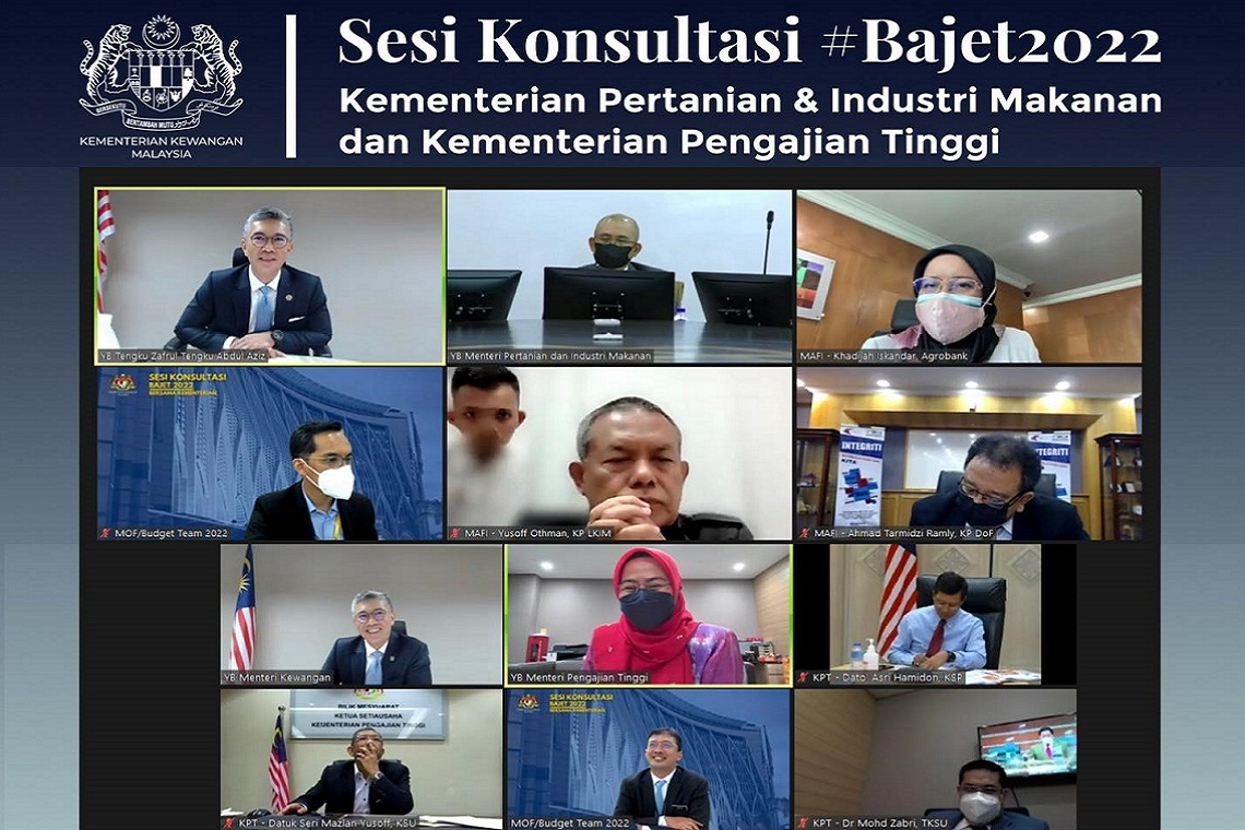 Sesi Konsultasi #Bajet2022 bersama YB Menteri Pertanian &amp; Industri Makanan dan YB Menteri Pengajian Tinggi